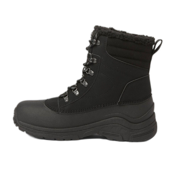 New Black Faux Fur Lined Winter Boots - Picture 3 of 10